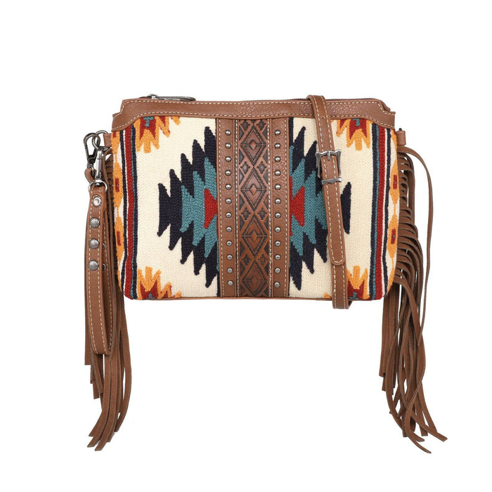 MW1172-924 Montana West Aztec Tapestry Crossbody/Clutch/Wris