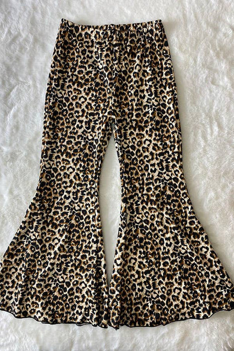Leopard Prints Bell Bottom Girls Pant