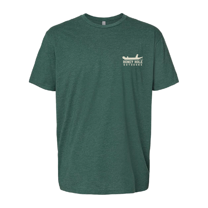 Short Sleeve - Boat Buddy - Heather Forrest Green Honey Hole Outdoors