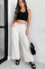 Light Grey Cross-Waist Wide Leg Lounge Pants Dear lover