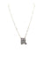 Checkered Bubble Initial Necklace Snowing West