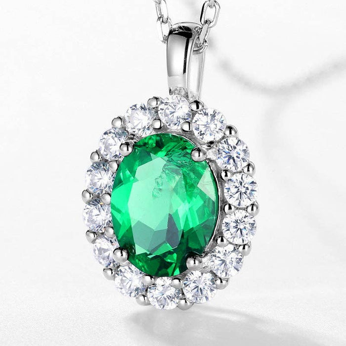 925 Sterling Silver ∙ Lab Grown Emerald ∙ Cubic Zirconia