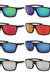 Mens Polarized Color Mirror Sunglasses Wrap Style Fish Activ Shark Eyes, Inc