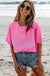 Bright Pink Mama Letter Neon T-Shirt Dear lover