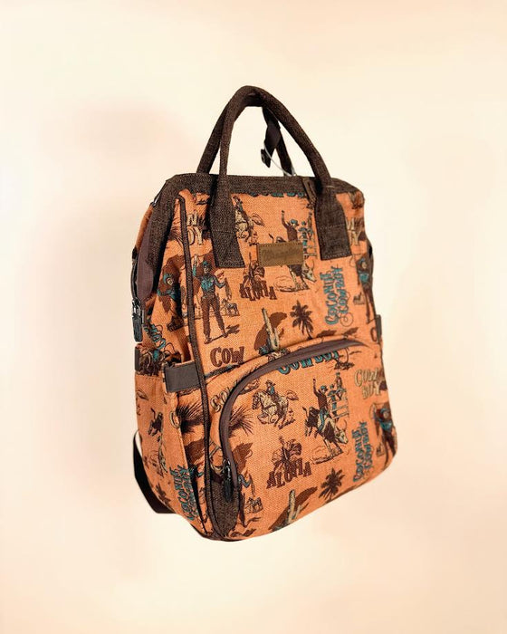 Wrangler Vintage Retro Cowboy Cool Print Backpack