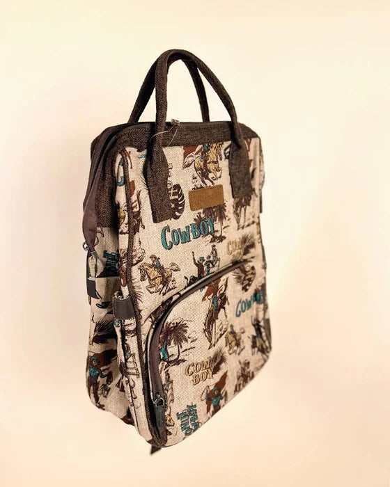 Wrangler Vintage Retro Cowboy Cool Print Montana West