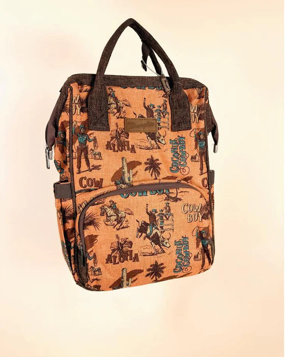 Wrangler Vintage Retro Cowboy Cool Print Montana West