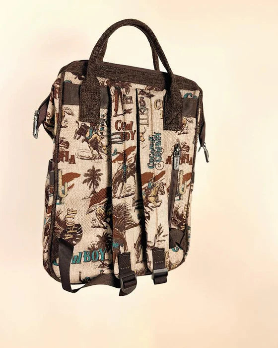 Wrangler Vintage Retro Cowboy Cool Print Montana West