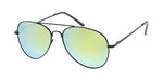 Aviator Black Frame Mirror Lens Sunglasses Yoomoo