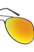 Aviator Black Frame Mirror Lens Sunglasses Yoomoo