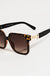 Metallic Joint Large Square Sunglasses Collections by Fame Accessories