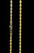 10KT Gold Rope Chain Necklace in Ultra Hollow - 3mm - LECCE