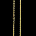 10KT Gold Rope Chain Necklace in Ultra Hollow - 3mm - LECCE
