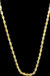 10KT Gold Rope Chain Necklace in Ultra Hollow - 3mm - LECCE