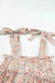 Orange Rose Floral Knotted Straps Tiered Babydoll Dress Dear lover