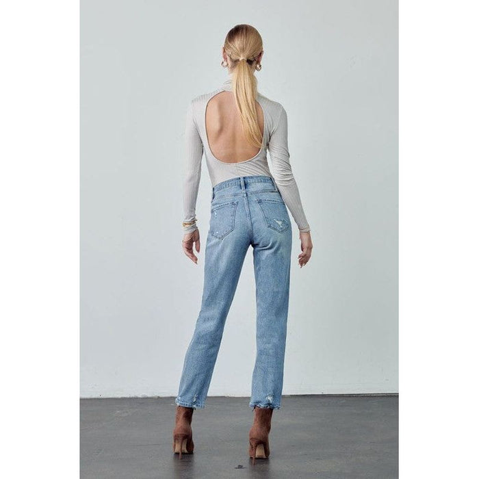 Kancan High Rise Slim Straight Jeans