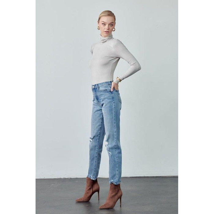 Kancan High Rise Slim Straight Jeans