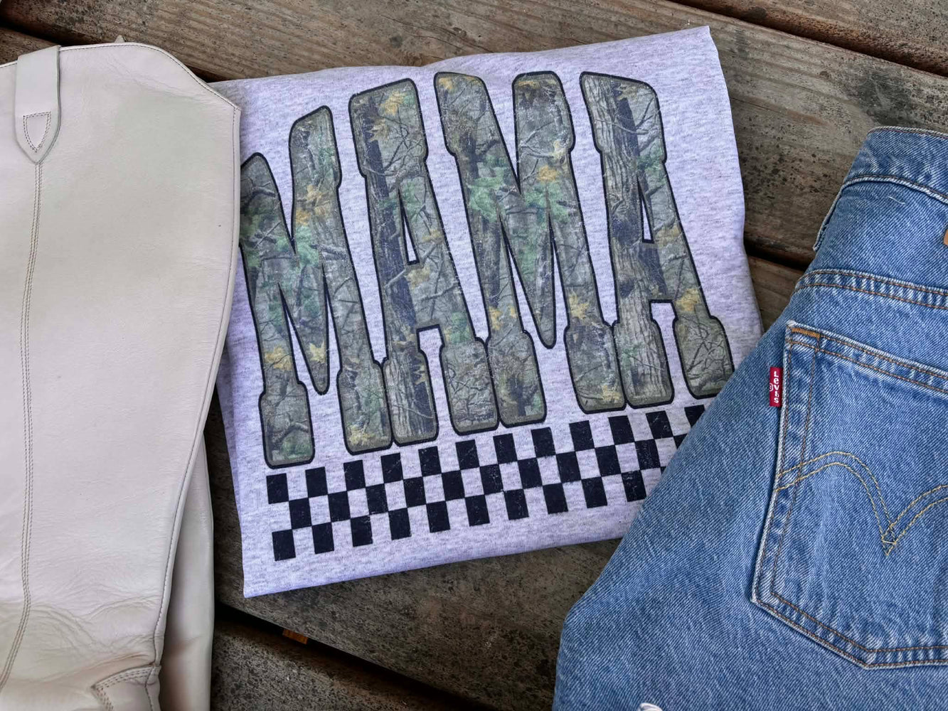 CAMO MAMA TEE Sugar & Velvet Collective Wholesale