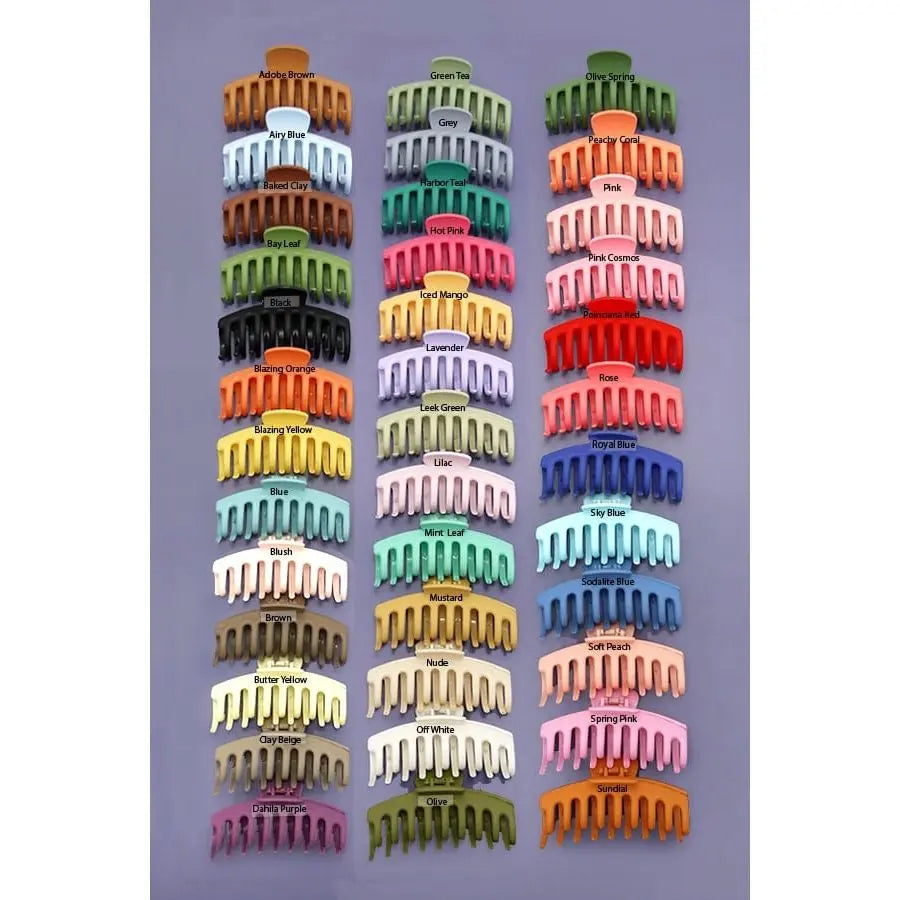 Oversized Matte Claw Clip Wall to wall