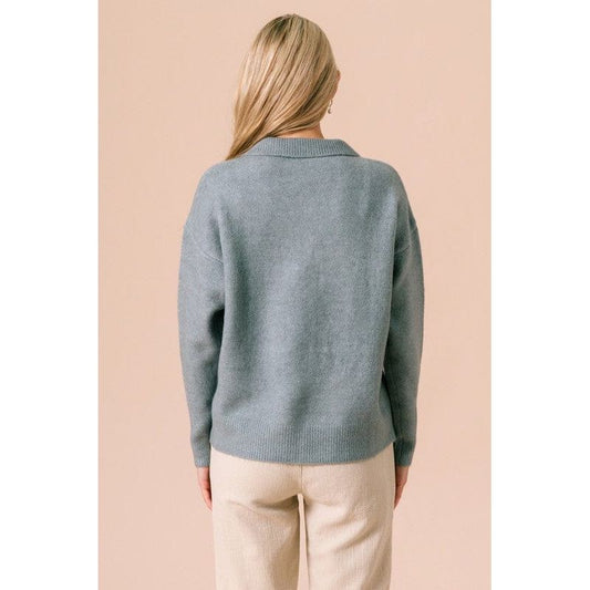 Soft Comfy Collar Sweater