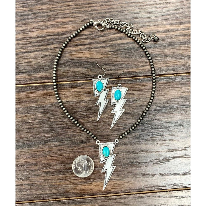 Navajo Pearl Bolt Turquoise Necklace Set