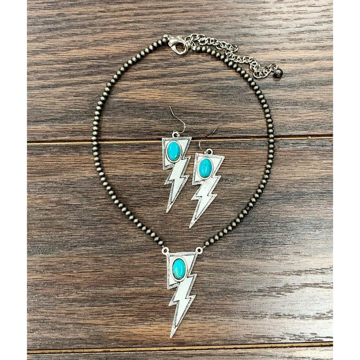 Navajo Pearl Bolt Turquoise Necklace Set