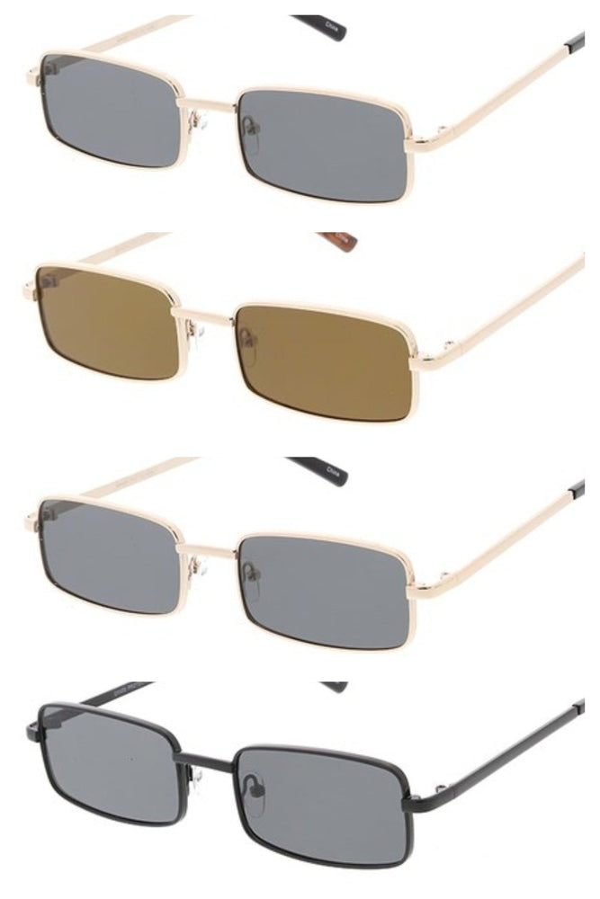 Unisex Metal Retro 90s Small Square Frame Yoomoo