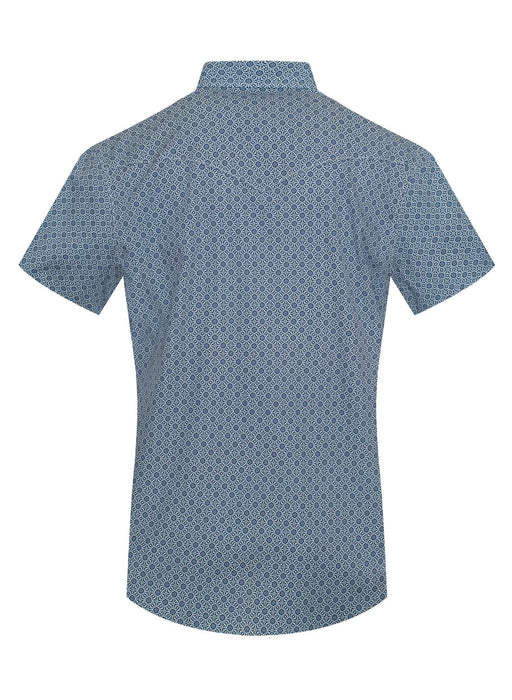 Men's Short Sleeve Pearl Snap Print Shirt-PS100S-1095 Rodeo Clothing