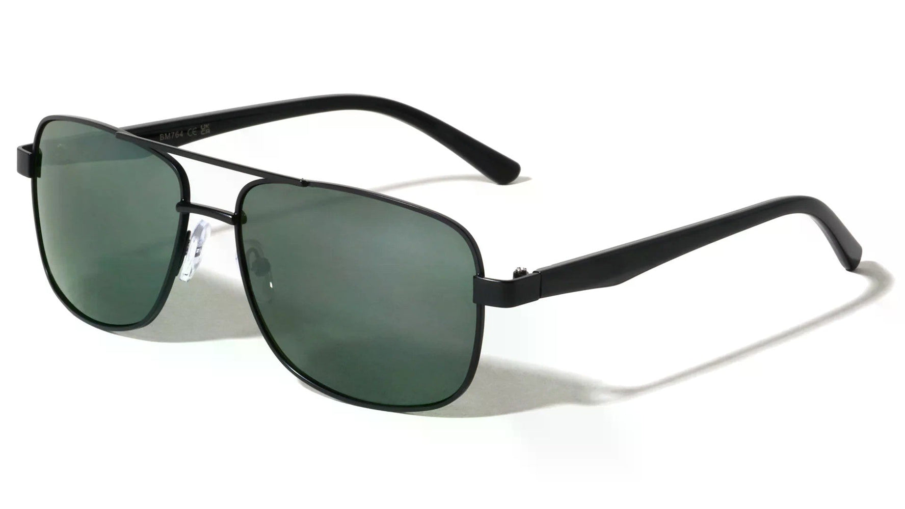 Modern Slim Frame Wide Rectangle Aviators Sunglasses Yoomoo