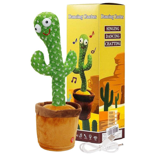 Cactus Sound Mimicking LED Dancing Plush Toy