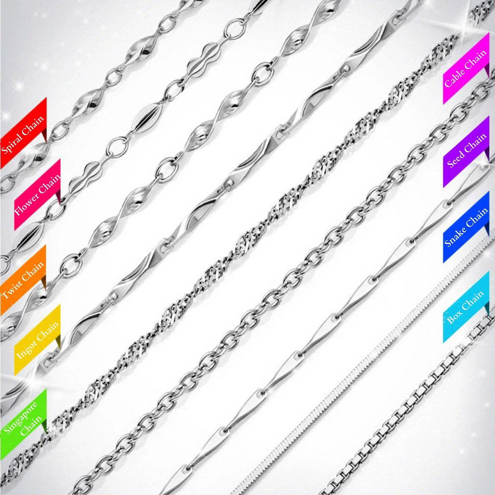 18" Necklace Chain in 925 Sterling Silver - LECCE