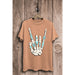 Skeleton Rock Hand Sign Graphic Top Lotus Fashion Collection