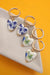 18K Gold Bow Huggie Hoop Earrings – Blue Ceramic Porcelain - LECCE