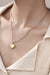 18K Gold Checker Heart Necklace – Tarnish - Free Stainless Steel - LECCE