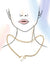 18K Gold Double Layer Pearl Drop Toggle Necklace - LECCE