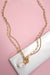 18K Gold Double Layer Pearl Drop Toggle Necklace - LECCE