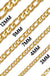 18K Gold Figaro Chain Necklace Stainless Steel - LECCE