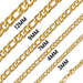 18K Gold Figaro Chain Necklace Stainless Steel - LECCE