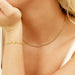 18K Gold Figaro Chain Necklace Stainless Steel - LECCE