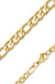 18K Gold Figaro Chain Necklace Stainless Steel - LECCE