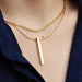 18K Gold Figaro Chain Necklace Stainless Steel - LECCE