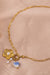 18K Gold Porcelain Heart & Flower Charm Station Necklace - LECCE