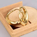 18K Gold U - Shape Huggie Hoop Earrings - LECCE