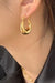 18K Gold U - Shape Huggie Hoop Earrings - LECCE