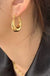 18K Gold U - Shape Huggie Hoop Earrings - LECCE