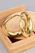 18K Gold U - Shape Huggie Hoop Earrings - LECCE