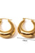18K Gold U - Shape Huggie Hoop Earrings - LECCE