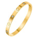 18k Non - tarnish Waterproof Stainless Steel Bangle - LECCE