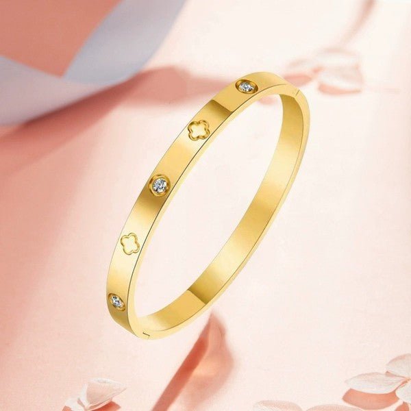 18k Non - tarnish Waterproof Stainless Steel Bangle - LECCE