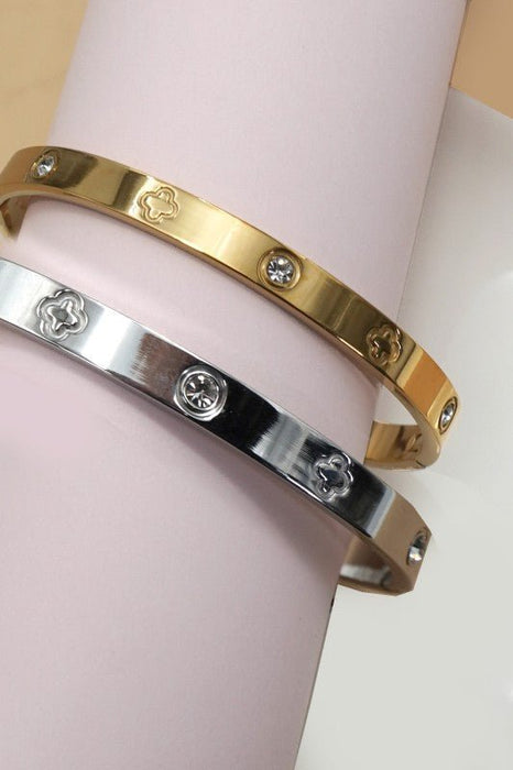 18k Non - tarnish Waterproof Stainless Steel Bangle - LECCE